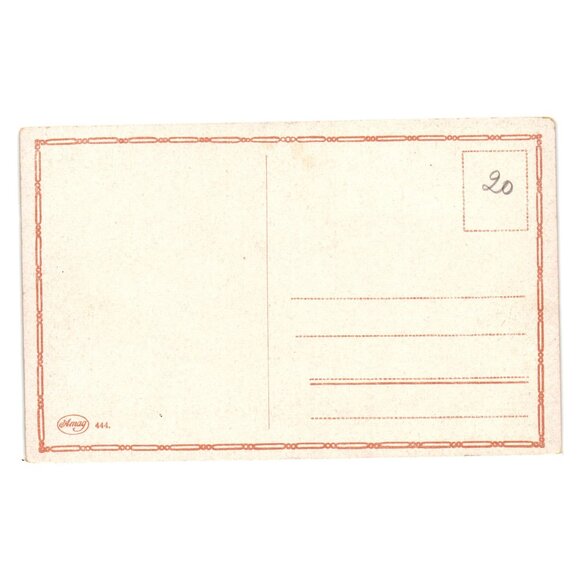 Landscape Ruins Scenic Art Postcard Vintage Collectible Firbinger Signed Design - Picture 2 of 2